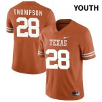Texas Longhorns Youth #28 Jerrin Thompson Authentic Orange NIL 2022 College Football Jersey XYJ35P4C